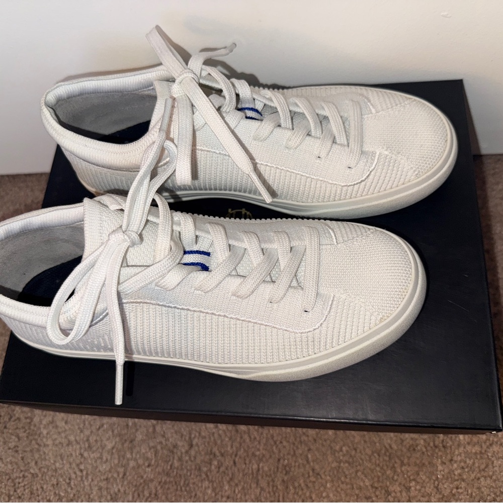 Rothy’s White Lace-up Sneaker Size 7 - Picture 3 of 3
